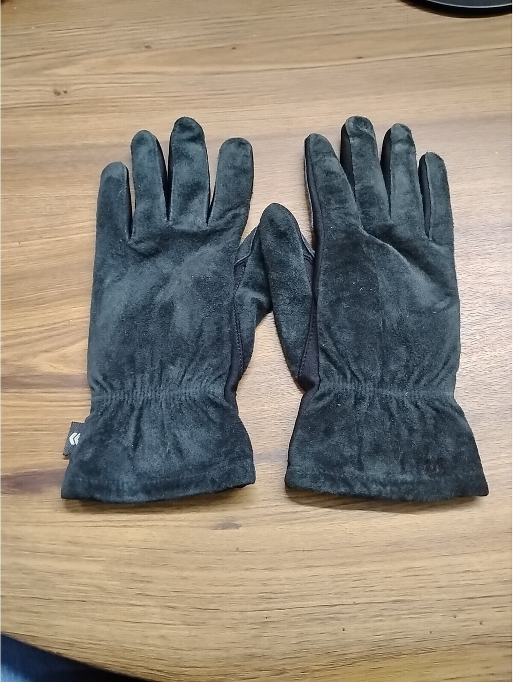 IRONHEAD Genuine Leather Spandex Gloves One Size Fleece Lined Black Winter